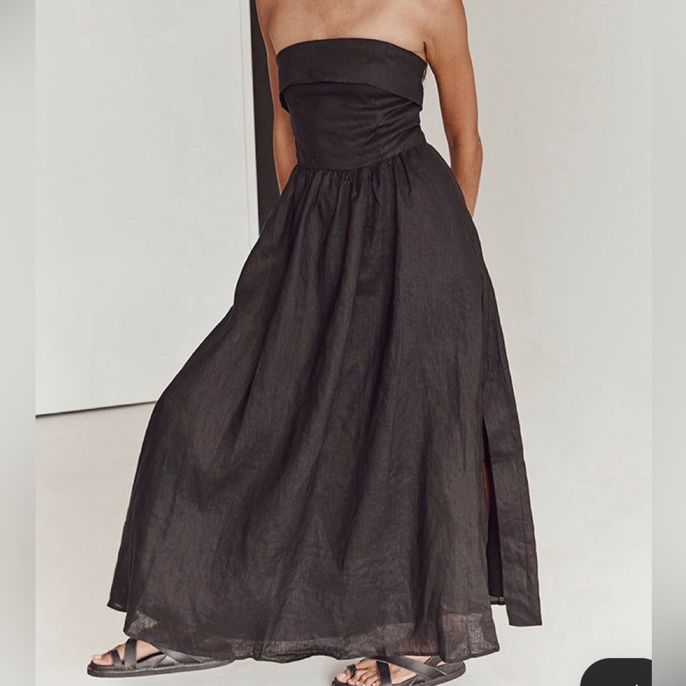 DISSH Allie Black Linen Dress